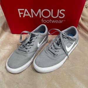 Nike Men's Gray and White Sneakers